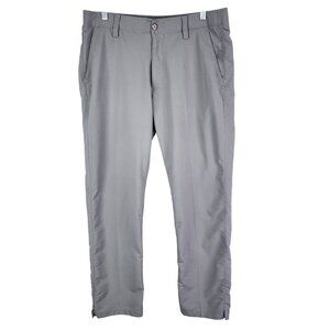Mens Gray Under Armour Loose Fit Pants Tapered Golf Stretch Polyester Size 36X32